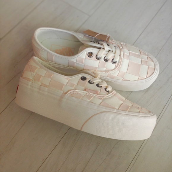 VANS NEW Stackform Woven Check Lace Up Shoes - Picture 10 of 13